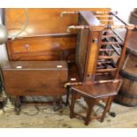 A small mahogany gate leg table,