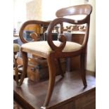 A Regency mahogany sabre leg dining chair