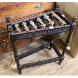 An Arts and Crafts glockenspiel with oak frame