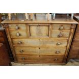 A Victorian North Country chest of seven drawers