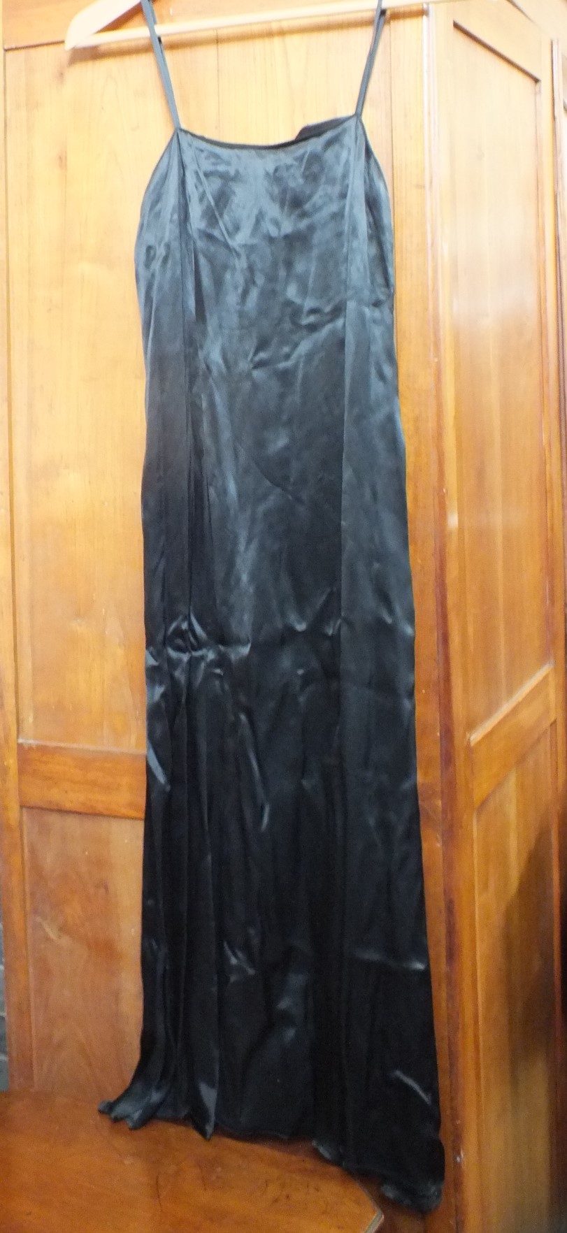 A collection of six lady's black evening dresses and a brocade velvet waistcoat - Image 7 of 7