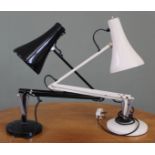 Two metal anglepoise desk lamps,