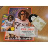 A 1980's John Lennon magazine with free disc and poster in Spanish