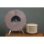 A circular heater and one other vintage heater (both sold as collector's items only)