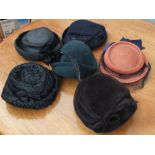 Six lady's hats c.