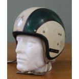 A vintage 1960's Slazenger racing motorcycle helmet (sold as a decorative/collector's item)