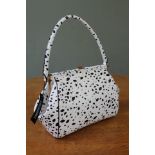 A Lulu Guinness 'Annie' black and white handbag in as new condition with tags and complimentary