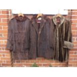 Three real fur coats