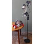 A quantity of lighting including two adjustable standard lamps,