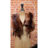 Two fox fur stoles and a fur wrap