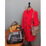 A red wool coat,