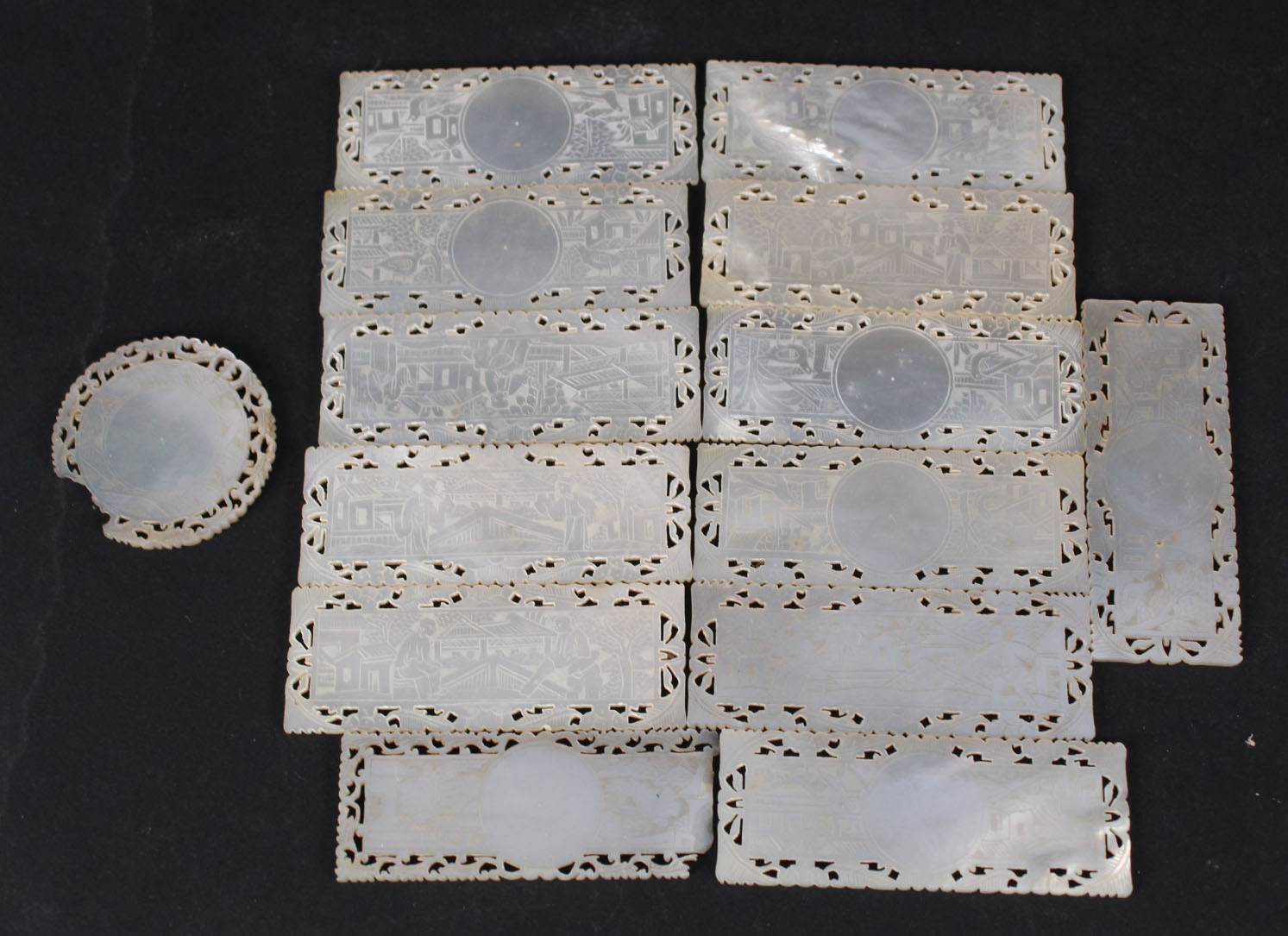 Chinese mother of pearl gaming counters