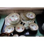 A Hammersley part floral tea set plus 19th Century and other china including Gaudy Welsh,