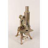 A brass microscope by J Swift & Son London
