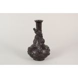 A Chinese bronze dragon decorated vase,
