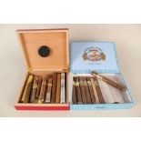 Two boxes of cigars including Memoria de Cuba