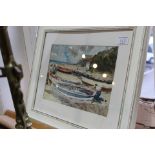 Rowland Fisher two watercolours of East Anglian beach scenes,