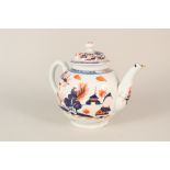 A Lowestoft dolls house pattern teapot (riveted spout)