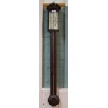 A 19th Century mahogany stick barometer by J Cotti