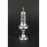 A silver sugar sifter,