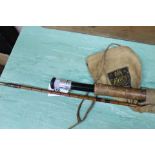 A Hardy three piece freshwater fishing rod