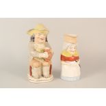 A Victorian Toby jug plus a Crown Devon jug