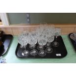 Bohemian cut glass wine glasses