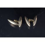 A pair of 15ct gold torpedo cufflinks