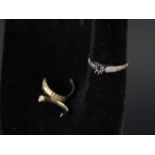 Two 18ct gold rings (as found)