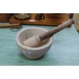 A pestle and mortar