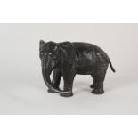 A Japanese bronze elephant,
