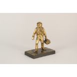 A 19th Century gilt brass figure of an Artisan,