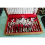 A canteen of silver plated cutlery