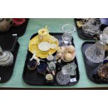 Ceramics and glass to include Royal Winton Tiger Lily breakfast set, Carlton ware mushroom cruet,