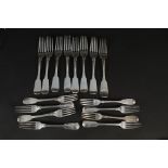 A mixed lot of various silver forks