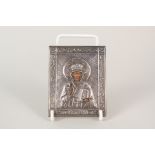 A Russian silver fronted icon,