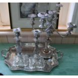 A silver plated tray,