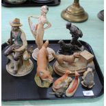 Various animal and figure ornaments (three trays)