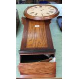 An oak fusee drop dial wall clock (for restoration)