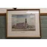 Arthur E Davies watercolour, St Georges Church, Gt Yarmouth,