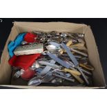 A mixed lot of silver plated cutlery including knives,