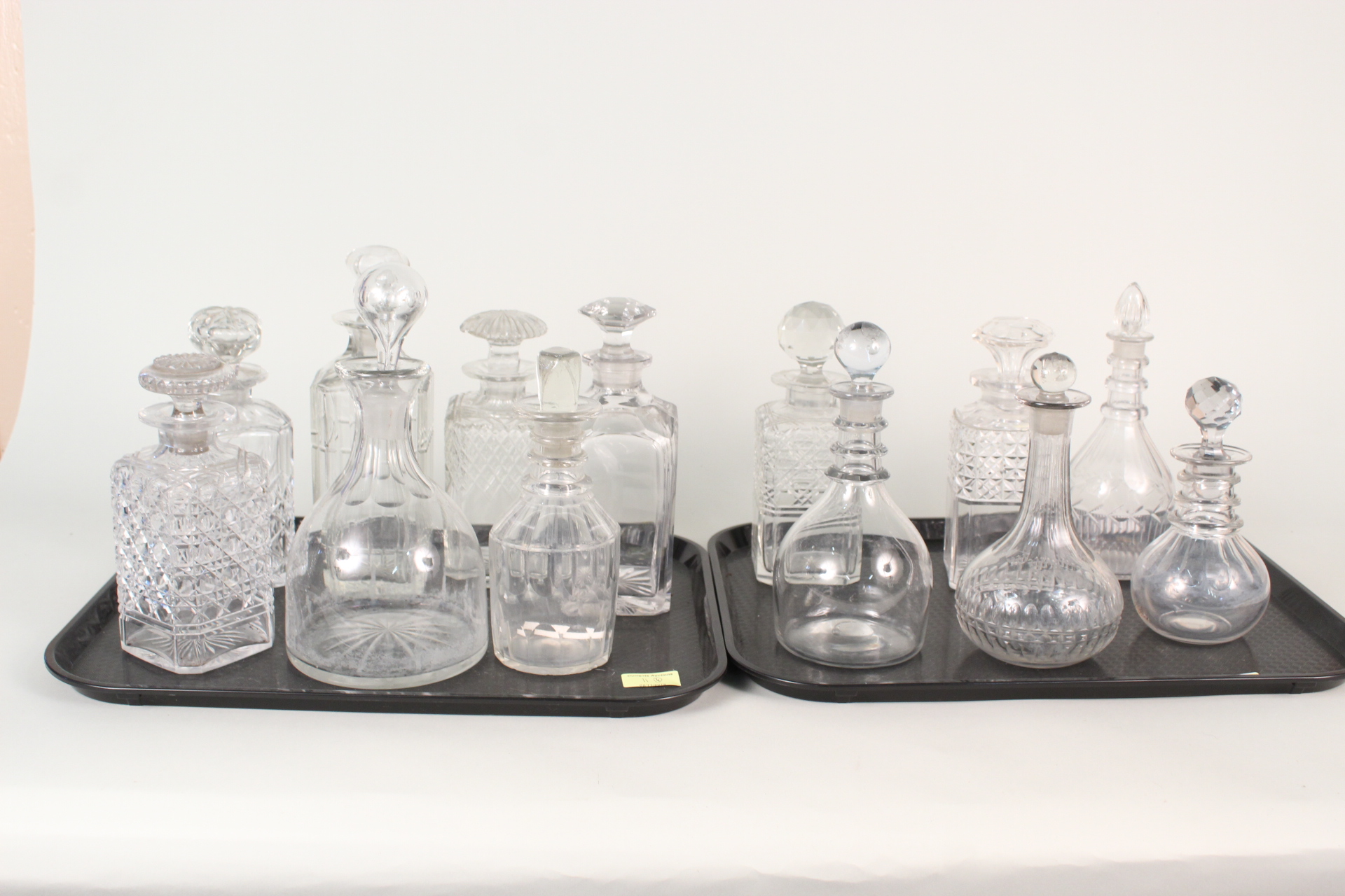 Sixteen various cut glass decanters plus thirteen various 19th Century and other glass decanters - Image 2 of 2