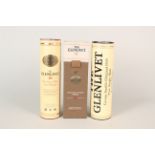 Three boxed Glenlivet 12 year Single Malt Whiskies
