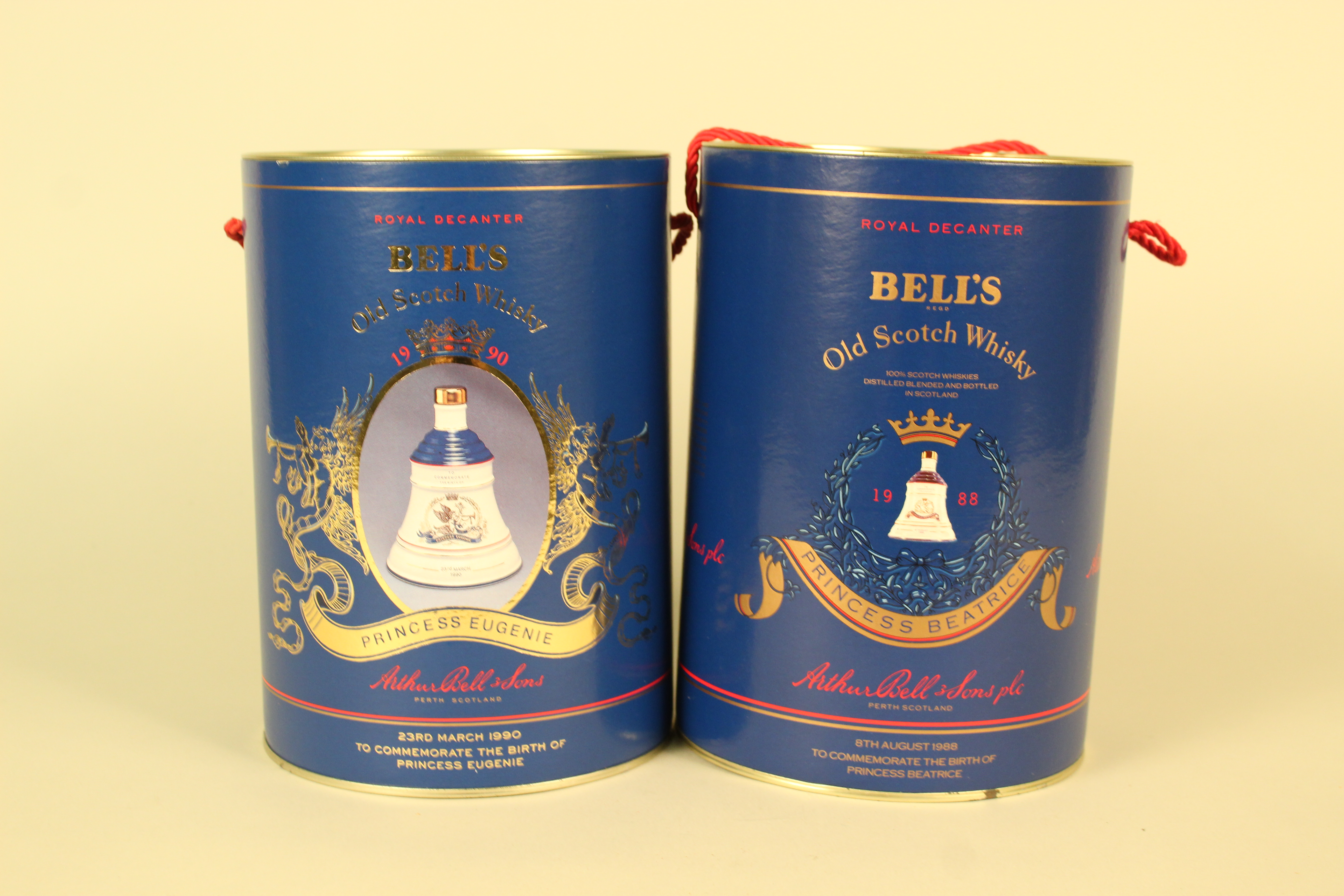 Boxed Bells Whisky, Princess Beatrice and Eugenie,