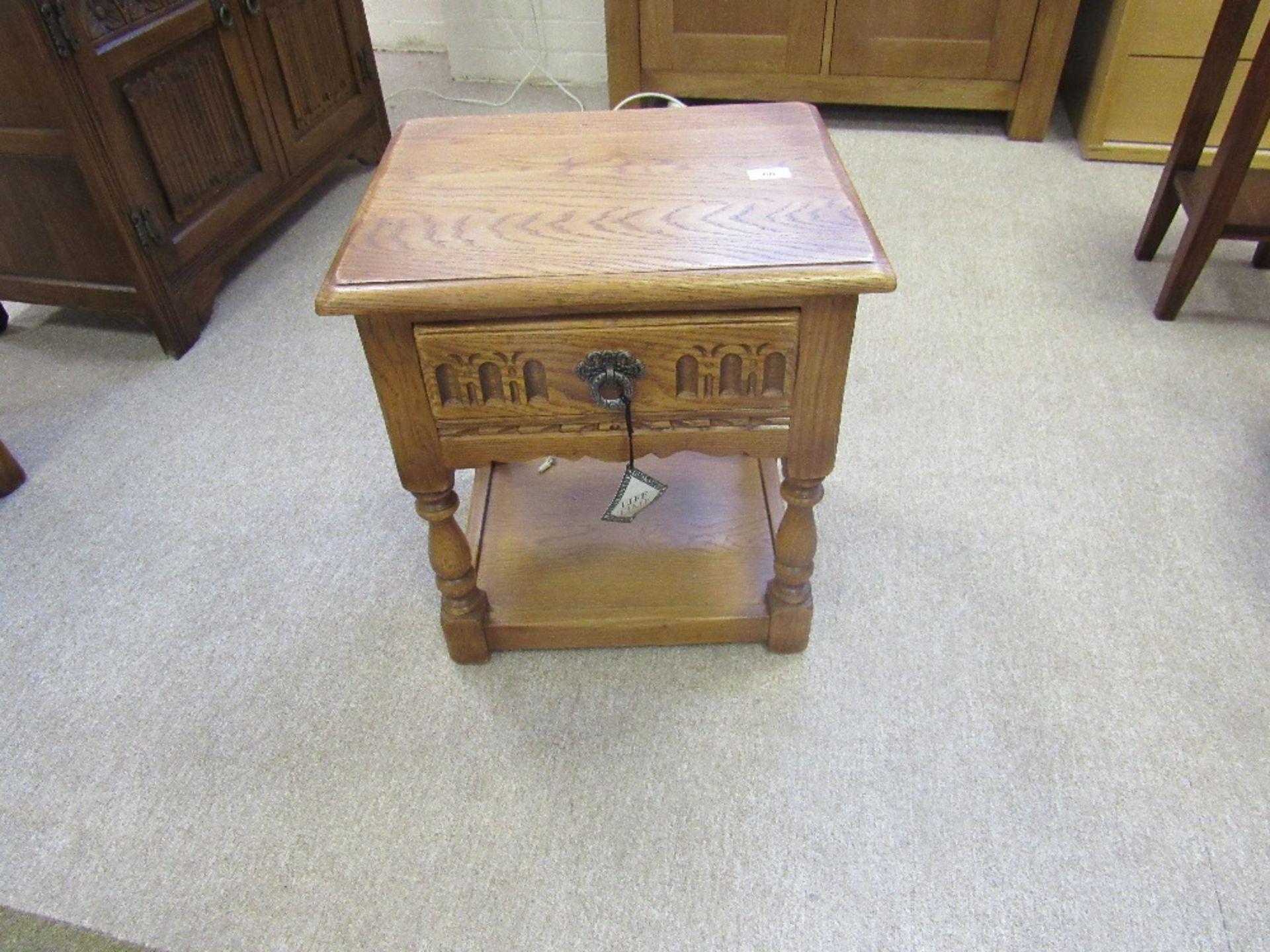 Old Charm medium oak finish lamp table, OC2325/VH,