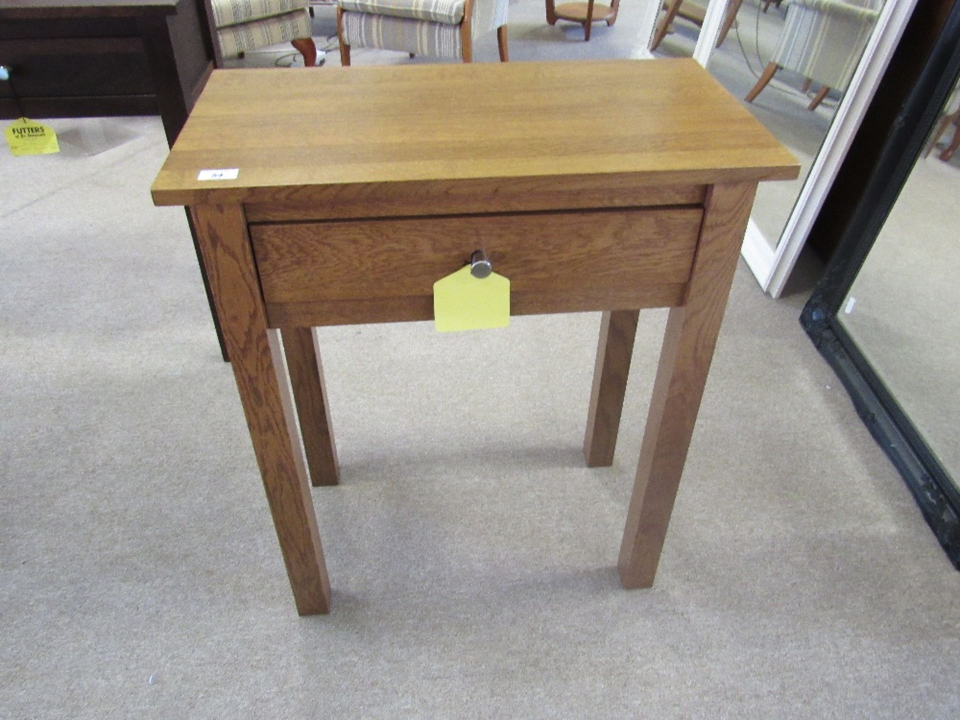 Corndel medium oak finish console table, C7966,