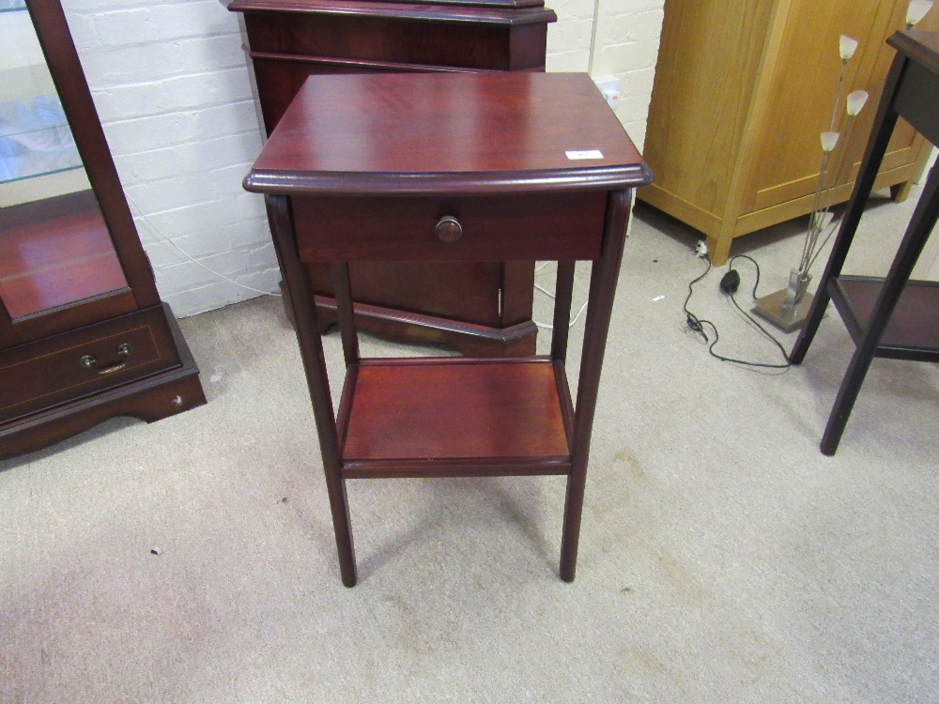 Tall side table, light mahogany finish, 6916, Furn Link,