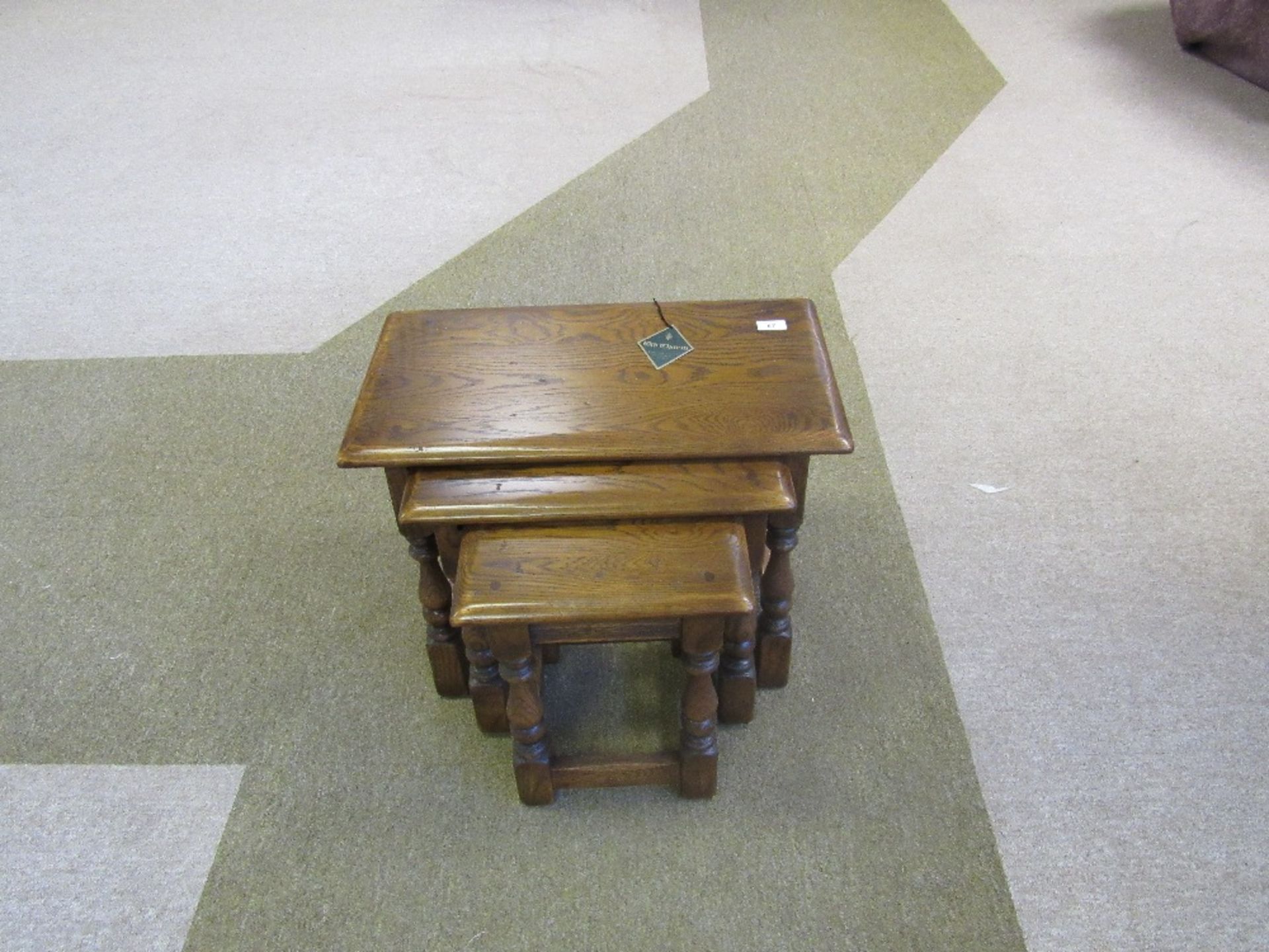 Old Charm medium oak finish nest of tables, OC1494/LH Nest,