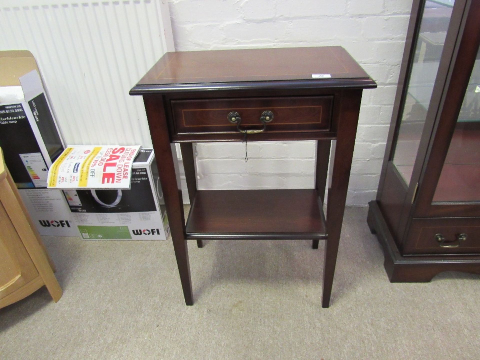 Ashmore 1 drawer Sheraton style hall table, mellow mahogany, A706,
