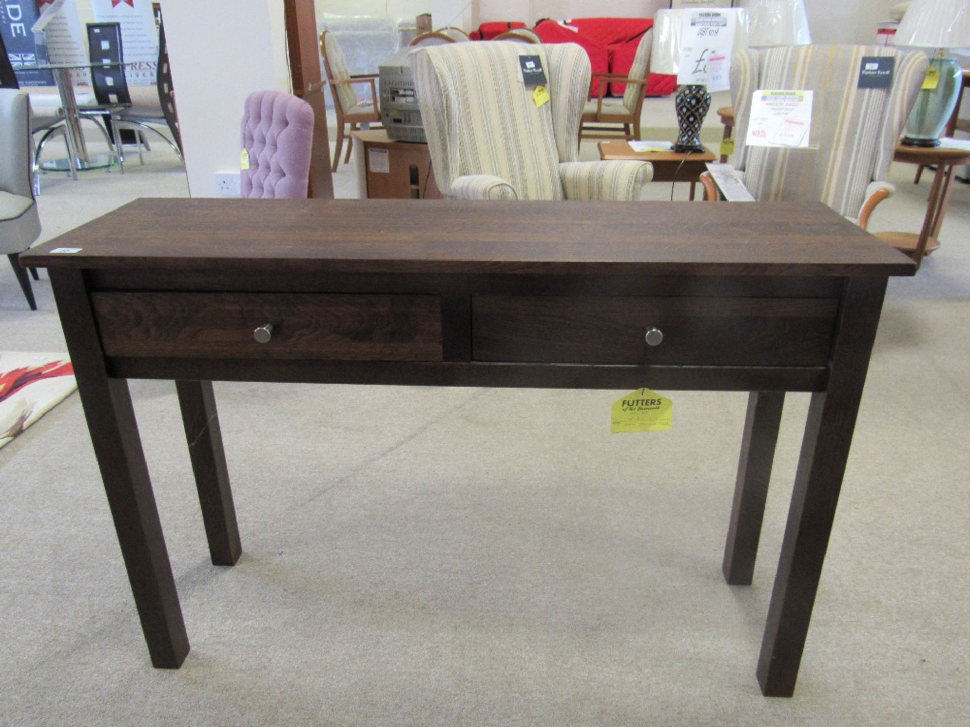 Corndel dark oak finish console table, D1259,